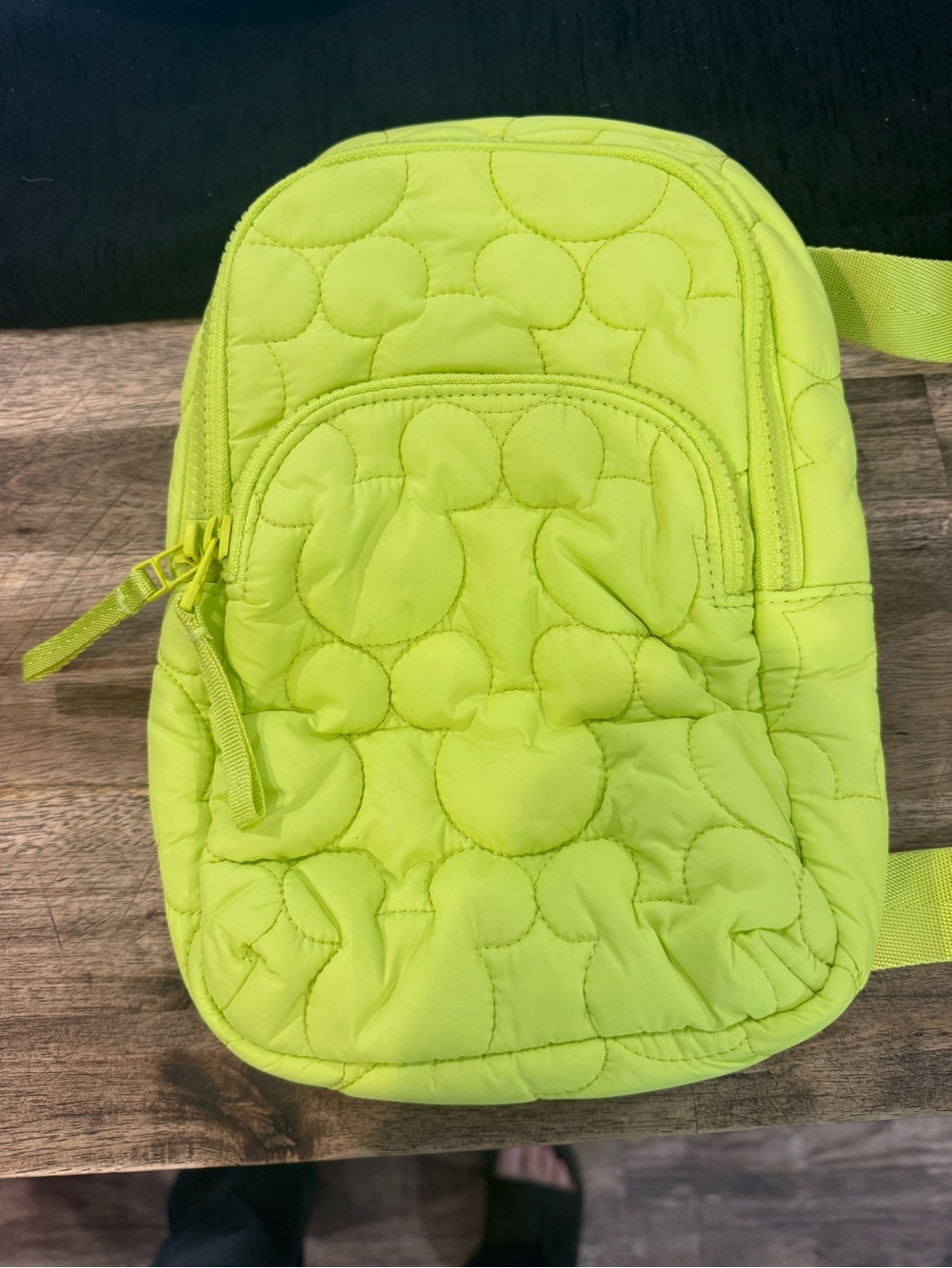 Disney Vera Bradley Quilted Neon Lime Crossbody Backpack - Women Bags